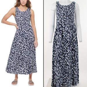 Calvin Klein Women's Sleeveless Printed Shirred